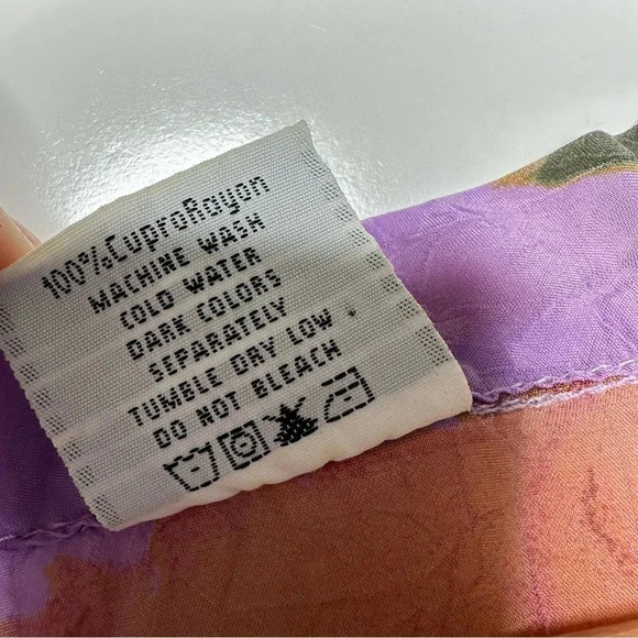 Click by Color Me Cotton Cupro Sleeveless Floral Blouse Size Large - Picture 7 of 8